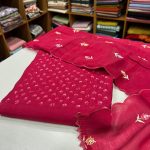 S7482 semi silk set (red )