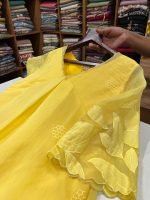 N5369 Aplique Mul Chanderi (yellow )