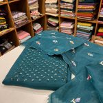 S7482 semi silk set teal blue