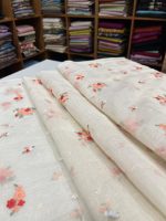 S7475 Embroidered Mul Chanderi ( offwhite ) (Copy)