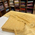 S7484 Chanderi set (yellow)