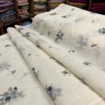 S7475 Embroidered Mul Chanderi (offwhite & grey)