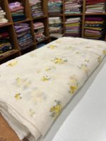 S7475 Embroidered Mul Chanderi ( offwhite ) - Image 2