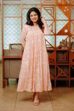 N5391 Embroidered Mul Chanderi ( peach) - Image 2