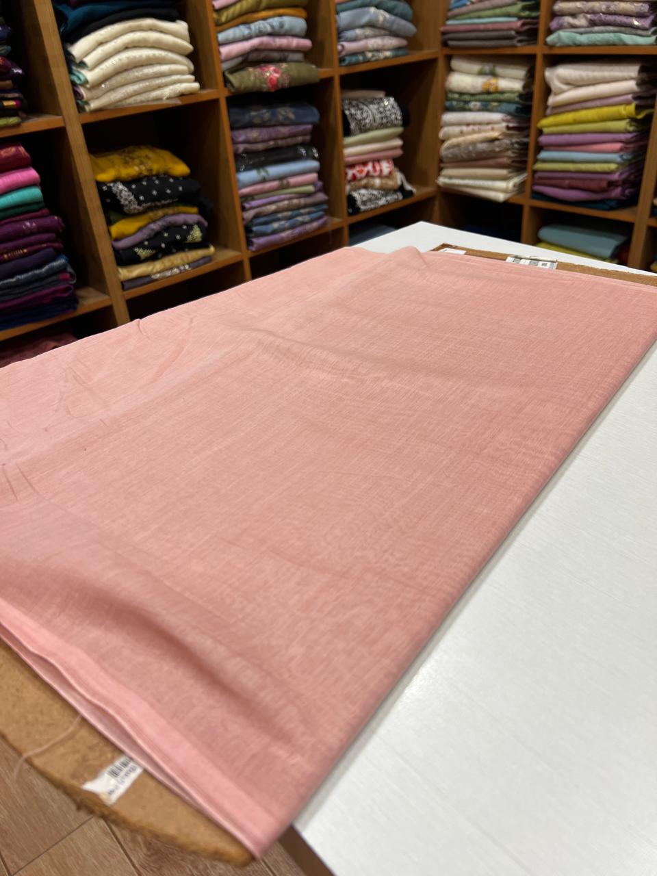 a216bc34-704c-41a0-b530-43b717835483 S7296 plain Chanderi (pink ) - Image 1