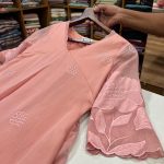 N5369 Aplique work Chanderi Dress