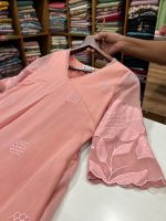 N5369 Aplique work Chanderi Dress