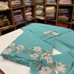 S7483 semi silk  ( sea blue)