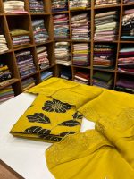 S7168 semi silk set (mustard yellow)