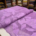 S7296 Chanderi Appliqué work (lavender)
