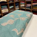 S7535 embroidered Chanderi ( blue )