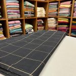 S6110 Chanderi checks ( black)
