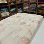S7535 embroidered Chanderi ( offwhite )