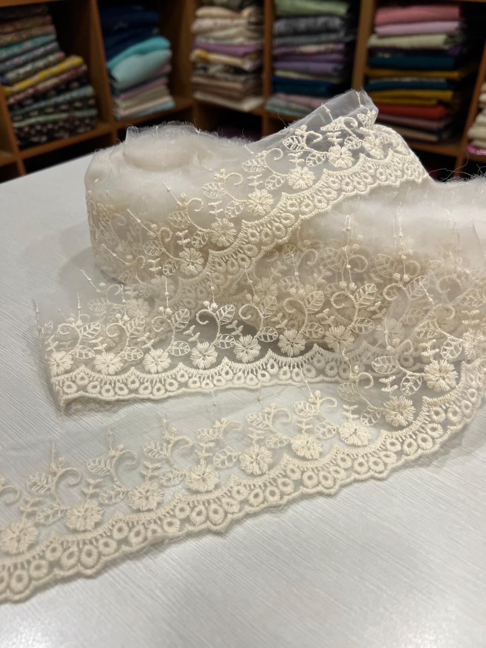 5bf4339f-d770-4e70-813f-a1c8d24b9386 S7552 Organza Lace (dyeable) - Image 1