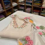 S7455 chanderi set (offwhite )