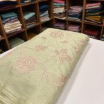 S7535 embroidered Chanderi ( green)